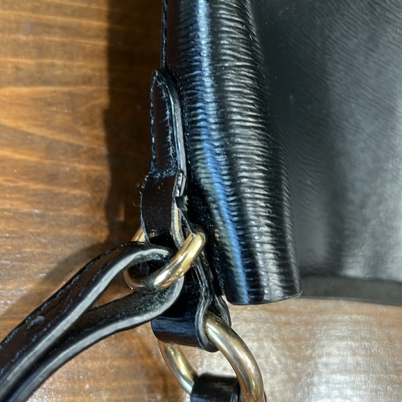 Ralph Lauren, black, leather hobo purse with 2 handles - Picture 9 of 10